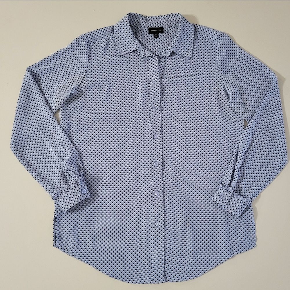 Who What Wear Women's Print Button-Down Blouse